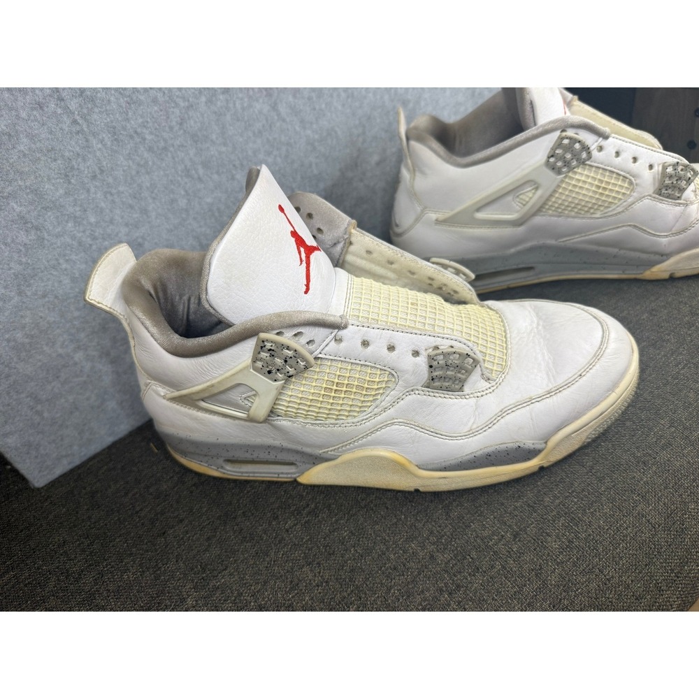 Jordan 4 Retro White Oreo Tech Grey Mens Basketball Shoes